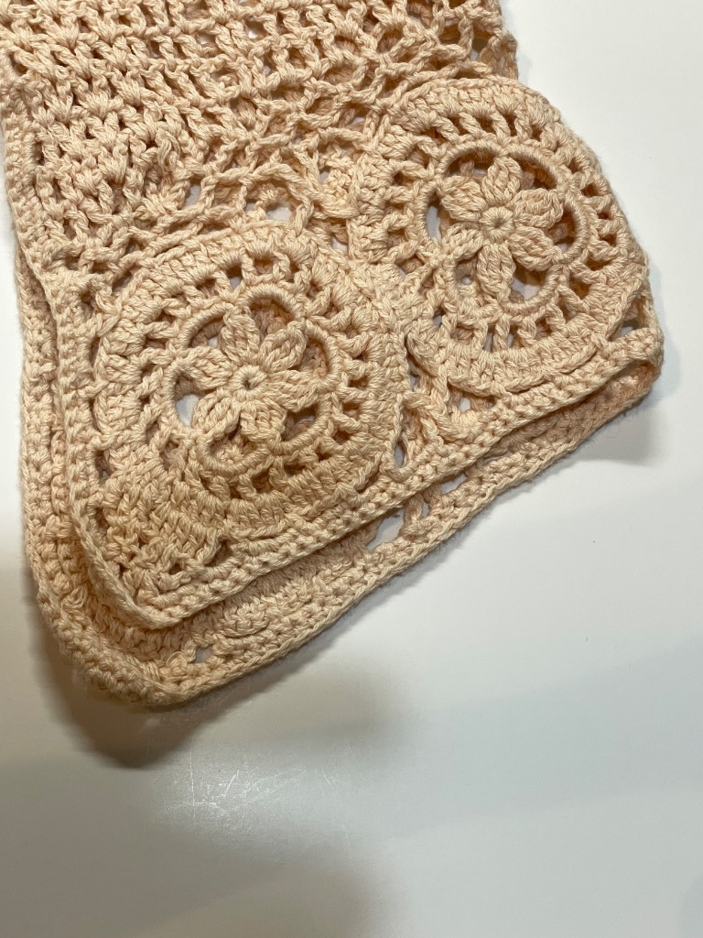 JW Style 100% Cotton Crochet Top Pullover Sweater Size M Like New - Picture 7 of 11